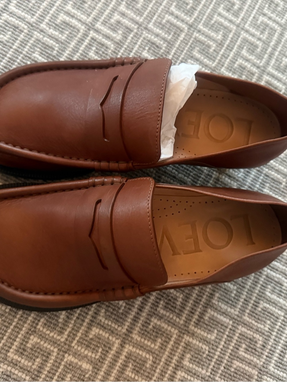 Loewe campo Loafers in soft calfskin red